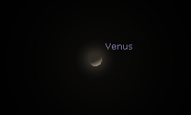 The phase of Venus on Feb. 2, as shown in this screenshot from the program Stellarium.