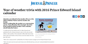 2015 12 23t Year of weather trivia with 2016 Prince Edward Island calendar