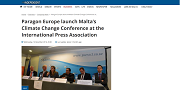 2016 12 14t Paragon Europe launch Maltas Climate Change Conference at the International Press Association